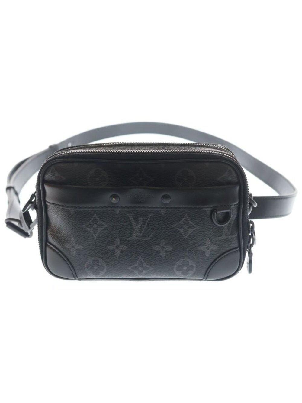 Louis Vuitton Monogram Eclipse Wearable Wallet Mini Shoulder Bag Black Leather